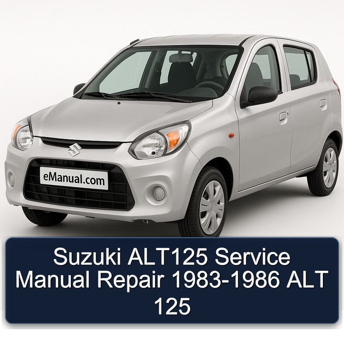 1983-1986 Suzuki ALT Models ALT125 - 125 Service Repair Workshop Manual PDF