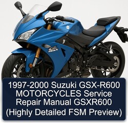 1997-2000 Suzuki GSX Series GSX-R600 Motorcycles Gsxr600 (highly FSM Preview) Service Repair Workshop Manual PDF