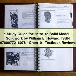 E-STUDY : Intro. Solid Model... Solidwork William E. Howard Isbn 9780077216078-cram101 Textbook Reviews Service Repair Workshop Manual PDF