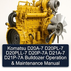 Komatsu D20A-7 D20PL-7 D20pll-7 D20P-7A D21A-7 D21P-7A Bulldozer Operation Maintenance Service Repair Workshop Manual PDF