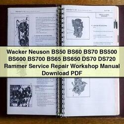 Wacker Neuson BS50 BS60 BS70 BS500 BS600 BS700 BS65 BS650 DS70 DS720 Rammer Service Repair Workshop Manual PDF