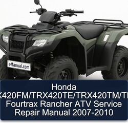 2007-2010 Honda Trx420/trx420fe/trx420fm/trx420te/trx420tm/trx420fpe/trx420fpm Fourtrax Rancher ATV Service Repair Workshop Manual PDF