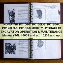 Komatsu PC100-6 Pc100l-6 PC120-6 Pc120lc-6 PC130-6 Mighty Hydraulic Excavator Operation (s/n: 46059 Up, 15234 Service Repair Workshop Manual PDF
