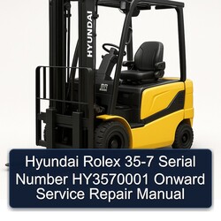 Hyundai Rolex 35-7 Serial Number HY3570001 Onward Service Repair Workshop Manual PDF
