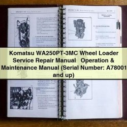 Komatsu Wa250pt-3mc Wheel Loader Operation (serial Number: A78001 Up) Service Repair Workshop Manual PDF