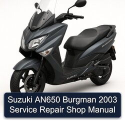 2003 Suzuki Burgman Series AN650 Shop Service Repair Workshop Manual PDF