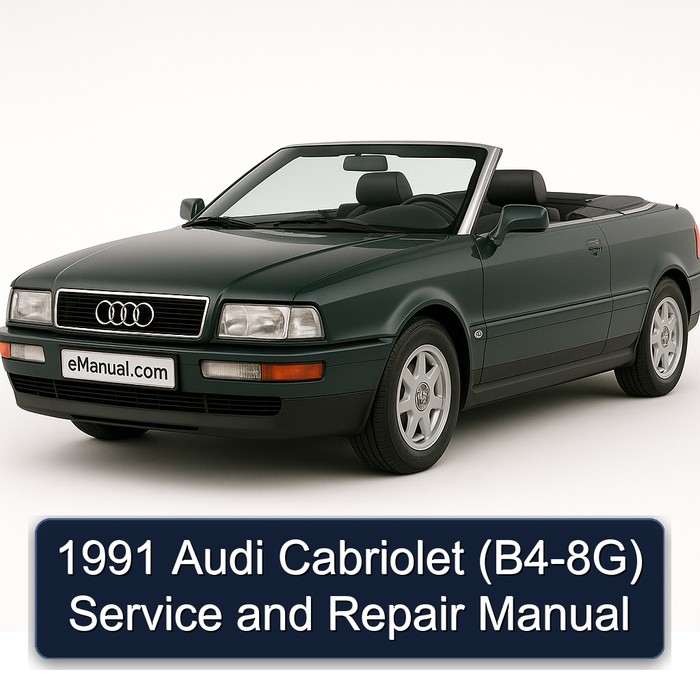 1991 Audi Cabriolet (B4-8G) Service Repair Workshop Manual PDF