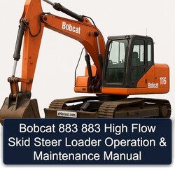 Bobcat 883 High Flow Skid Steer Loader Operation Service Repair Workshop Manual PDF