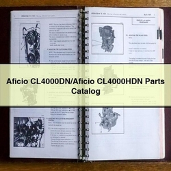 Aficio Cl4000dn/aficio CL4000HDN Parts Catalog PDF
