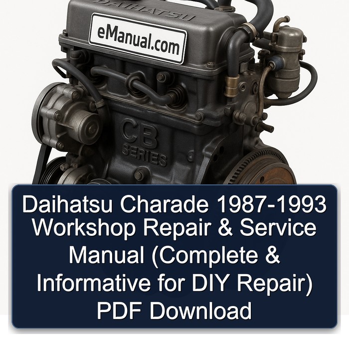 1987-1993 Daihatsu CB Series Charade - ( Informative DIY ) Service Repair Workshop Manual PDF