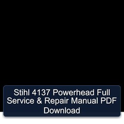 Stihl 4137 Powerhead Service Repair Workshop Manual PDF