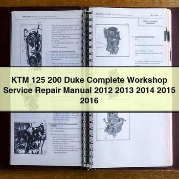 2012-2016 KTM 125 200 Duke Service Repair Workshop Manual PDF