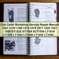 Cub Cadet Lawn Garden Tractors (models 1027-slt1554) Service Repair Workshop Manual PDF