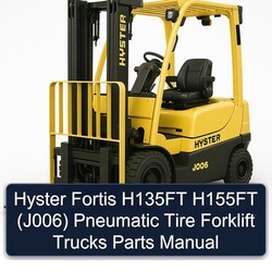 Hyster Fortis H135FT H155FT (J006) Pneumatic Tire Forklift Trucks Parts Catalog PDF