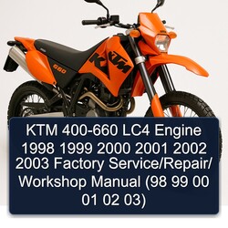 1998-2003 KTM 400 660 LC4 Engine / (98 99 00 01 02 03) Service Repair Workshop Manual PDF