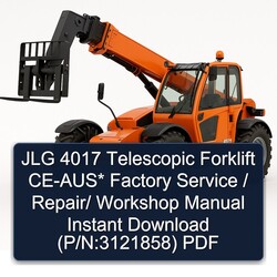 JLG 4017 Telescopic Forklift Ce-aus / (p/n:3121858) Service Repair Workshop Manual PDF