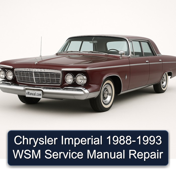 1988-1993 Chrysler Imperial WSM Service Repair Workshop Manual PDF