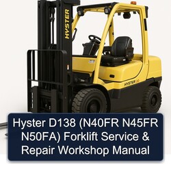 Hyster D138 (n40fr N45FR N50fa) Forklift Service Repair Workshop Manual PDF