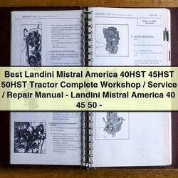 Landini Mistral America 40HST 45HST 50HST Tractor Service Repair Workshop Manual PDF