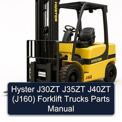 Hyster J30ZT J35ZT J40ZT (J160) Forklift Trucks Parts Catalog PDF