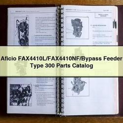 Aficio Fax4410l/fax4410nf/bypass Feeder Type 300 Parts Catalog PDF