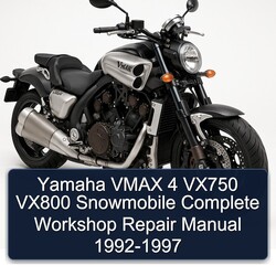 1992-1997 Yamaha Vmax 4 VX750 VX800 Snowmobile Service Repair Workshop Manual PDF