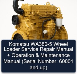 Komatsu WA380-5 Wheel Loader Operation (serial Number: 60001 Up) Service Repair Workshop Manual PDF