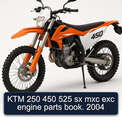 2004 KTM 250 450 525 Sx Mxc Exc Engine Parts Catalog PDF