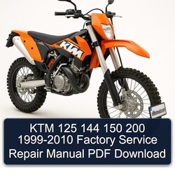 KTM 125 144 150 200 1999-2010 Factory Service Repair Manual PDF Download