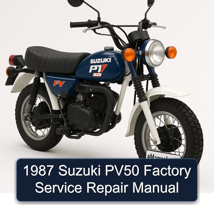 1987 Suzuki PV50 Service Repair Workshop Manual PDF