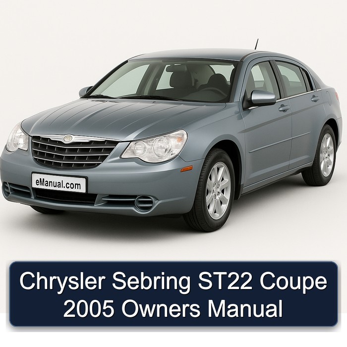 2005 Chrysler Sebring ST22 Coupe Owners Owner's Manual PDF
