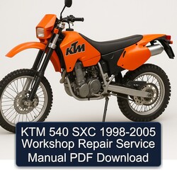 1998-2005 KTM 540 SXC Service Repair Workshop Manual PDF