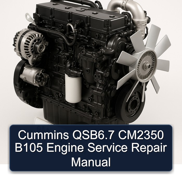 Cummins ISB / Isbe QSB Series Qsb6.7 CM2350 B105 Engine Service Repair Workshop Manual PDF