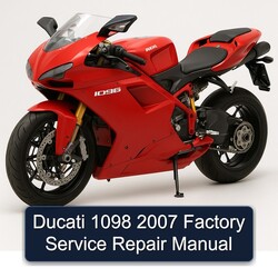 2007 Ducati 1098 Service Repair Workshop Manual PDF