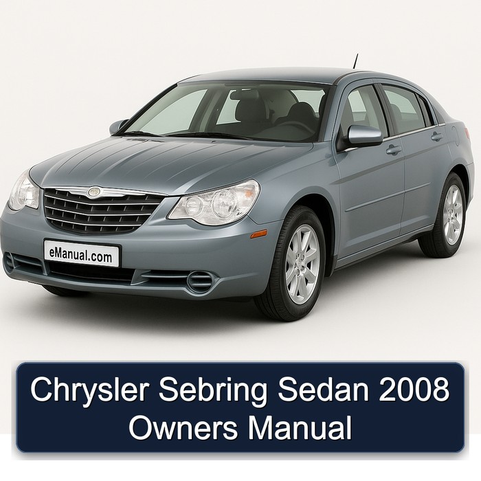 2008 Chrysler Sebring Sedan Owners Owner's Manual PDF