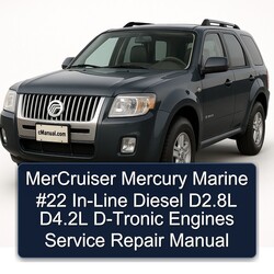 Mercruiser Mercury Marine 22 -line Diesel D2.8l D4.2l D-tronic Engines Service Repair Workshop Manual PDF