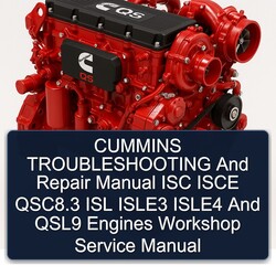 Cummins QS Series ISC Isce Qsc8.3 ISL Isle3 Isle4 QSL9 Engines Service Repair Workshop Manual PDF