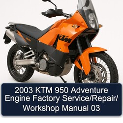 2003 KTM 950 Adventure Engine / 03 Service Repair Workshop Manual PDF
