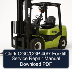 Clark Cgc/cgp 40/7 Forklift Service Repair Workshop Manual PDF