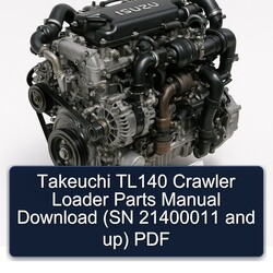 Takeuchi TL140 Crawler Loader Parts (sn 21400011 Up) Catalog PDF