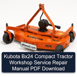 Kubota Bx24 Compact Tractor Service Repair Workshop Manual PDF