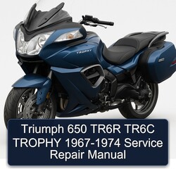 1967-1974 Triumph Trophy 650 TR6R TR6C Service Repair Workshop Manual PDF