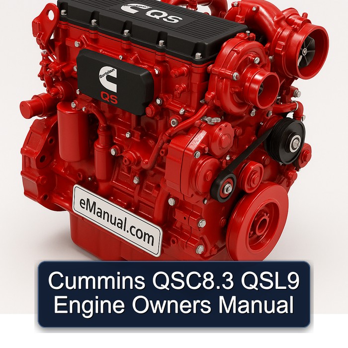Cummins QS Series Qsc8.3 QSL9 Engine Owners Owner's Manual PDF