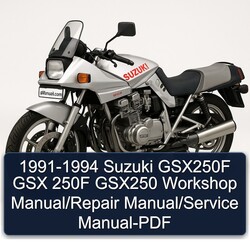 1991-1994 Suzuki GSX Series GSX250F 250F GSX250 Service Repair Workshop Manual PDF