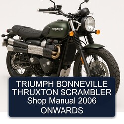 2006 Triumph Bonneville Thruxton Scrambler Shop Onwards Service Repair Workshop Manual PDF