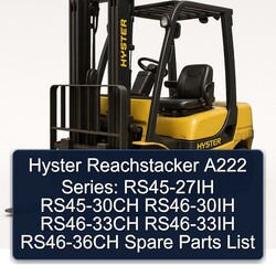 Ersatzteilkatalog Hyster Reachstacker A222 Serie: RS45-27IH, RS45-30CH, RS46-30IH, RS46-33CH, RS46-33IH, RS46-36CH