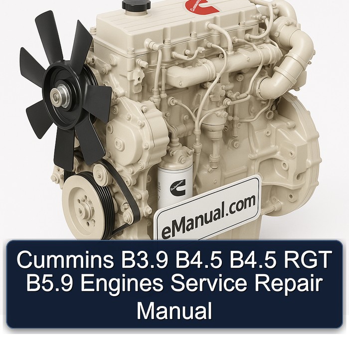 Cummins B Series B3.9 B4.5 RGT B5.9 Engines Service Repair Workshop Manual PDF