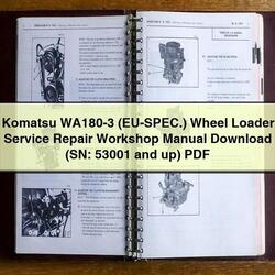 Komatsu WA180-3 (eu-spec.) Wheel Loader (sn: 53001 Up) EU SPEC SN: Service Repair Workshop Manual PDF