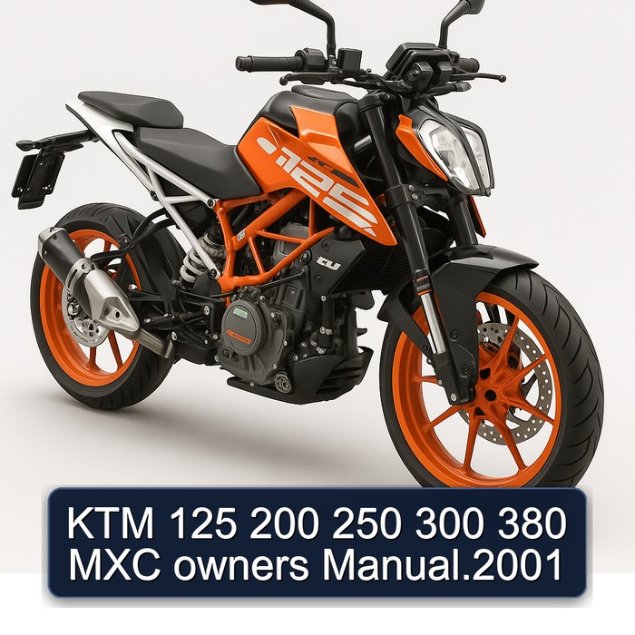 2001 KTM 125 200 250 300 380 MXC Owners Owner's Manual PDF