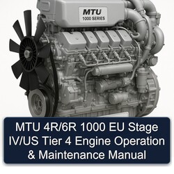 MTU 1000 Series 4r/6r EU Stage Iv/us Tier 4 Engine Operation Maintenance Service Repair Workshop Manual PDF